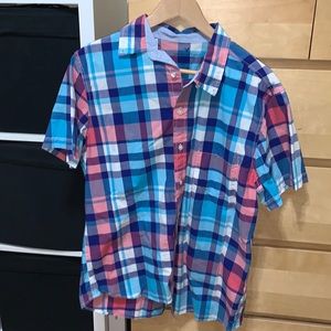 Men’s American Eagle 🦅 (USED) Short Sleeve Plaid Button Down Shirt - Size L